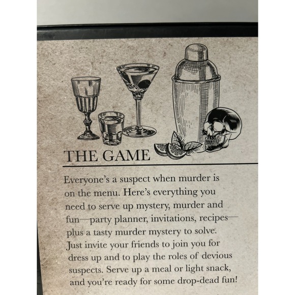 Cocktail For Murder Mystery Party Game University Games Dinner Party 6 Players - Picture 6 of 7
